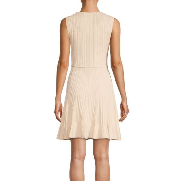 Theory Linear-Knit Wool-Blend A-Line Dress - Picture 2 of 4